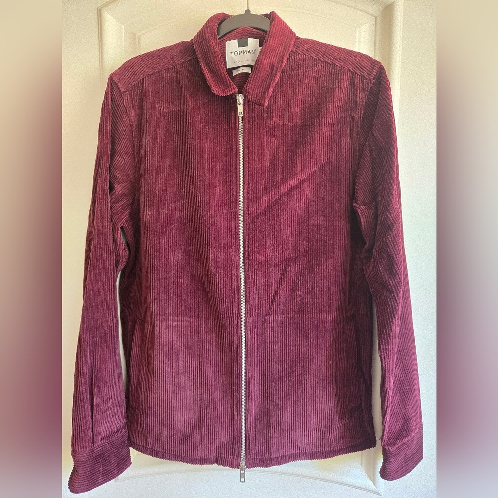 Corduroy Jacket, Burgundy,  Overshirt Style